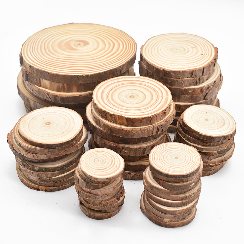 Oud Wood Chip - 3-12cm 두꺼운 천연 소나무 라운드 미완성