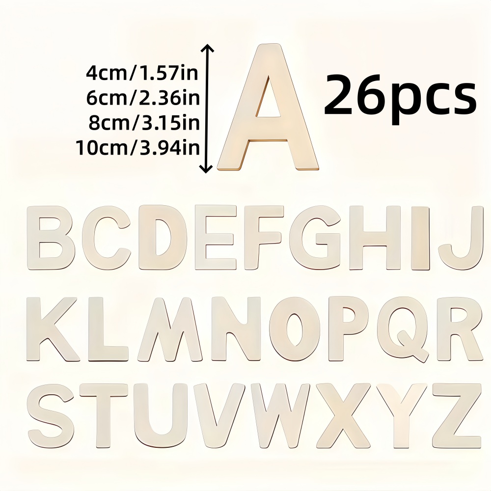 26개 디자인 가능한 나무 글자, 미완성 나무 글자,  - Oud Wood Chip 리뷰 및 가격