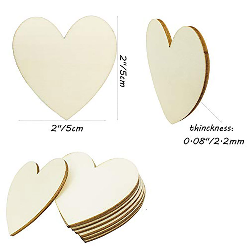 3-100Pcs 미완성 된 나무 마음 빈 나무 조각 1 - Oud Wood Chip 리뷰 및 가격